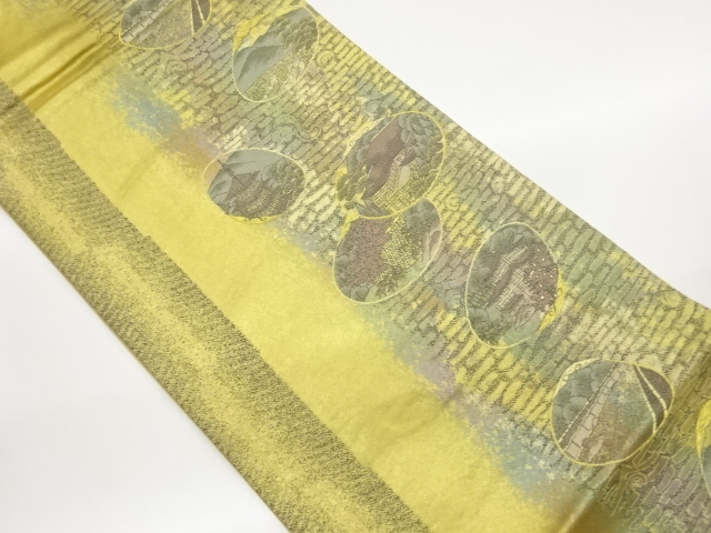 JAPANESE KIMONO / FUKURO OBI / HIKIHAKU / WOVEN SCENERY 
